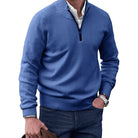 Men's Knit Half-Zip Sweater Quarter-Zip Pullover - Image 4