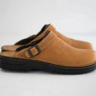Men's Orthopedic Leather Slip-On Clogs Buckle