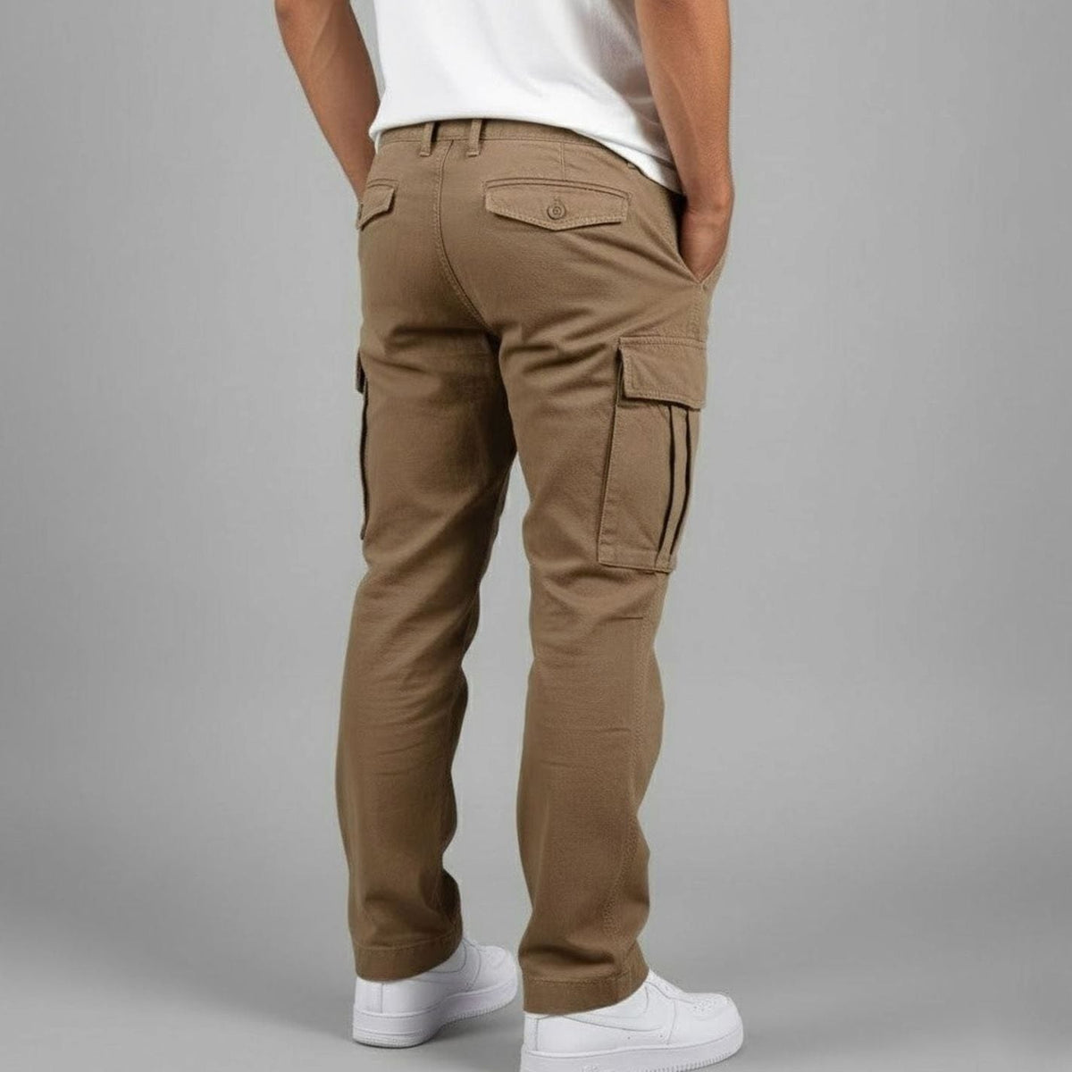 Men's Relaxed Fit Multi-Pocket Streetwear Cargo Pants - Image 4
