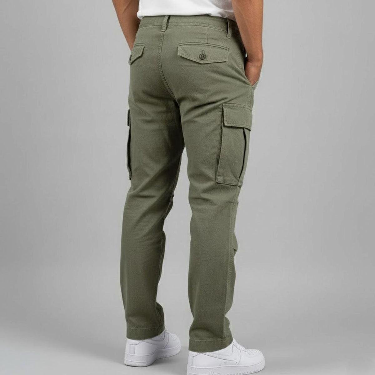 Men's Relaxed Fit Multi-Pocket Streetwear Cargo Pants - Image 7