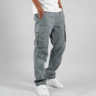 Men's Relaxed Fit Multi-Pocket Streetwear Cargo Pants - Image 9