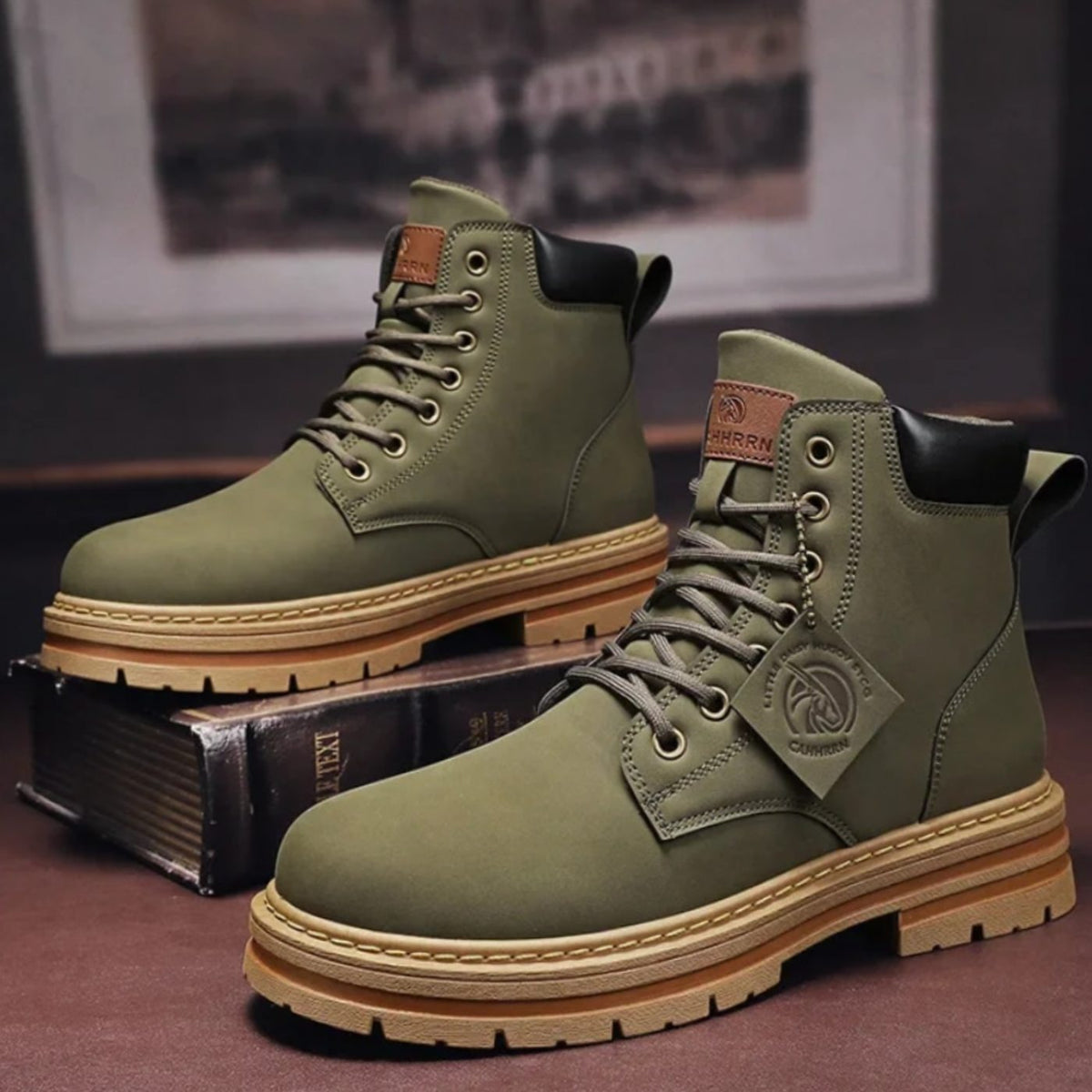 Men's Rugged Lace-Up Ankle Hiking Boots - Image 5