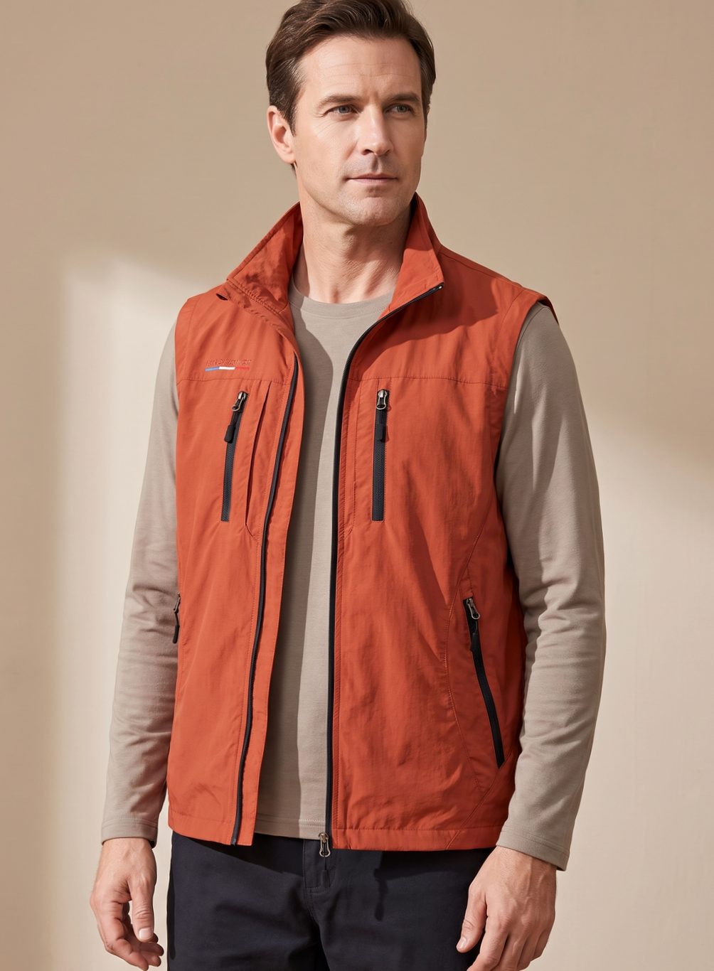 Men's Multi-Pocket Cargo Vest Sleeveless Lightweight Utility