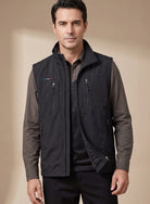 Men's Multi-Pocket Cargo Vest Sleeveless Lightweight Utility - Image 2