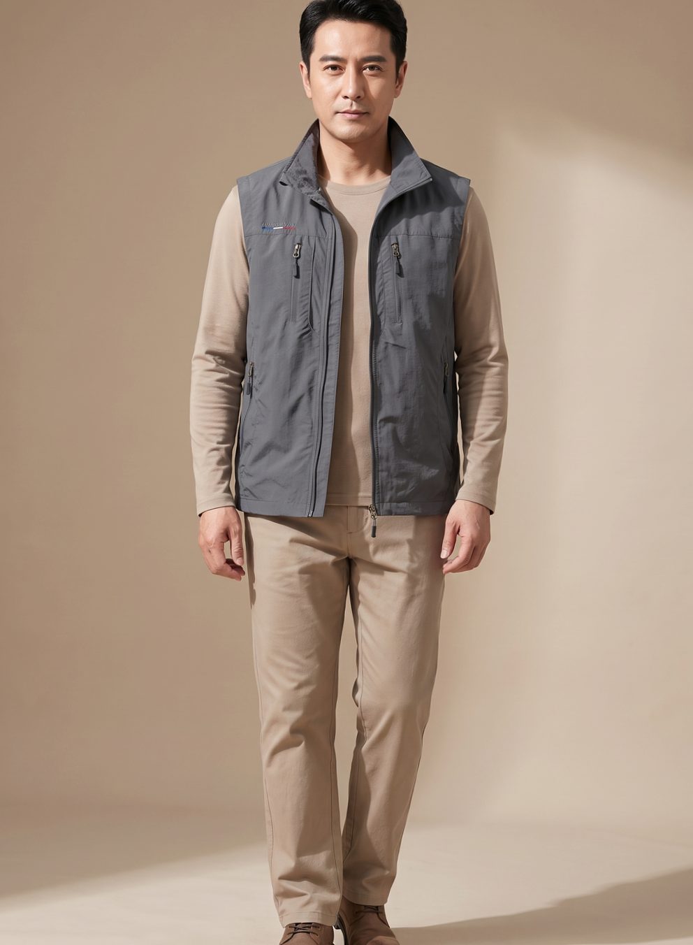 Men's Multi-Pocket Cargo Vest Sleeveless Lightweight Utility - Image 3