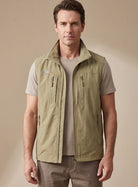 Men's Multi-Pocket Cargo Vest Sleeveless Lightweight Utility - Image 4