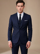 Men's Slim Fit Three Piece Formal Suit Blazer Vest Pants