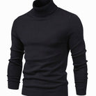Men's Slim Fit Ribbed Turtleneck Knit Sweater - Image 2