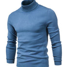 Men's Slim Fit Ribbed Turtleneck Knit Sweater - Image 3