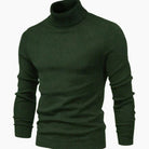 Men's Slim Fit Ribbed Turtleneck Knit Sweater - Image 5