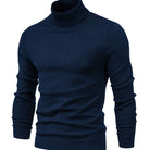 Men's Slim Fit Ribbed Turtleneck Knit Sweater - Image 7
