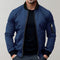 Blouson bomber pour hommes à coupe ajustée, zippé, avec col côtelé