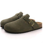 Unisex Leather Boston Style Clogs Slip-On Closed Toe Sandals - Image 9