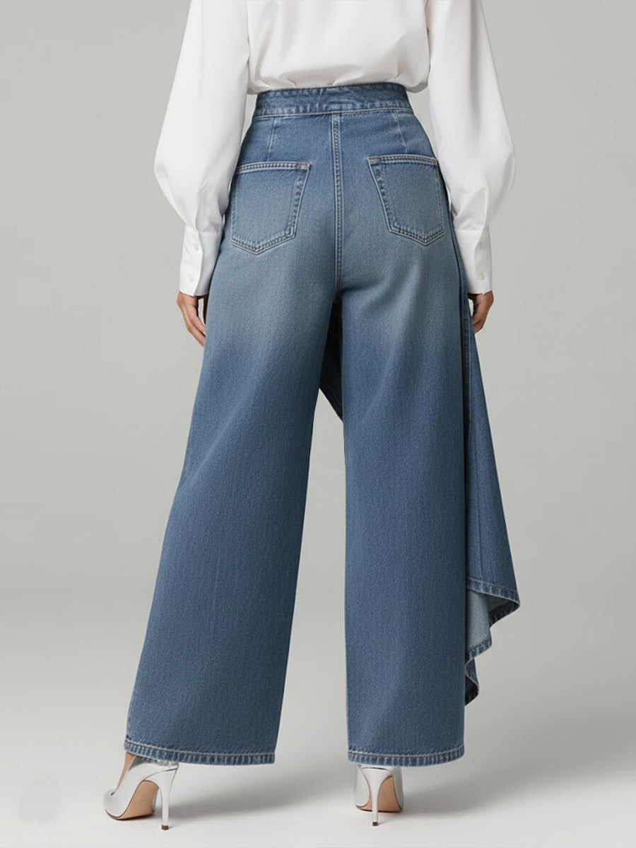 Stylische Damen High-Waisted Weitbein Jeans mit Relaxed Fit - Image 2