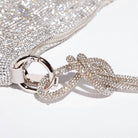 Women Rhinestone Evening Bag Triangle Knotted Clutch - Image 4