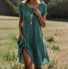 Women Boho Chic Summer Dress Flowy Casual Beach - Image 2