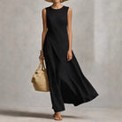 Acelina | Elegantes asymmetrisches Maxikleid in ärmelloser Form