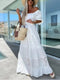 Women Crochet Lace Maxi Dress Boho