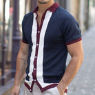 Men's Striped Polo Shirt Lightweight Summer Casual - Image 4