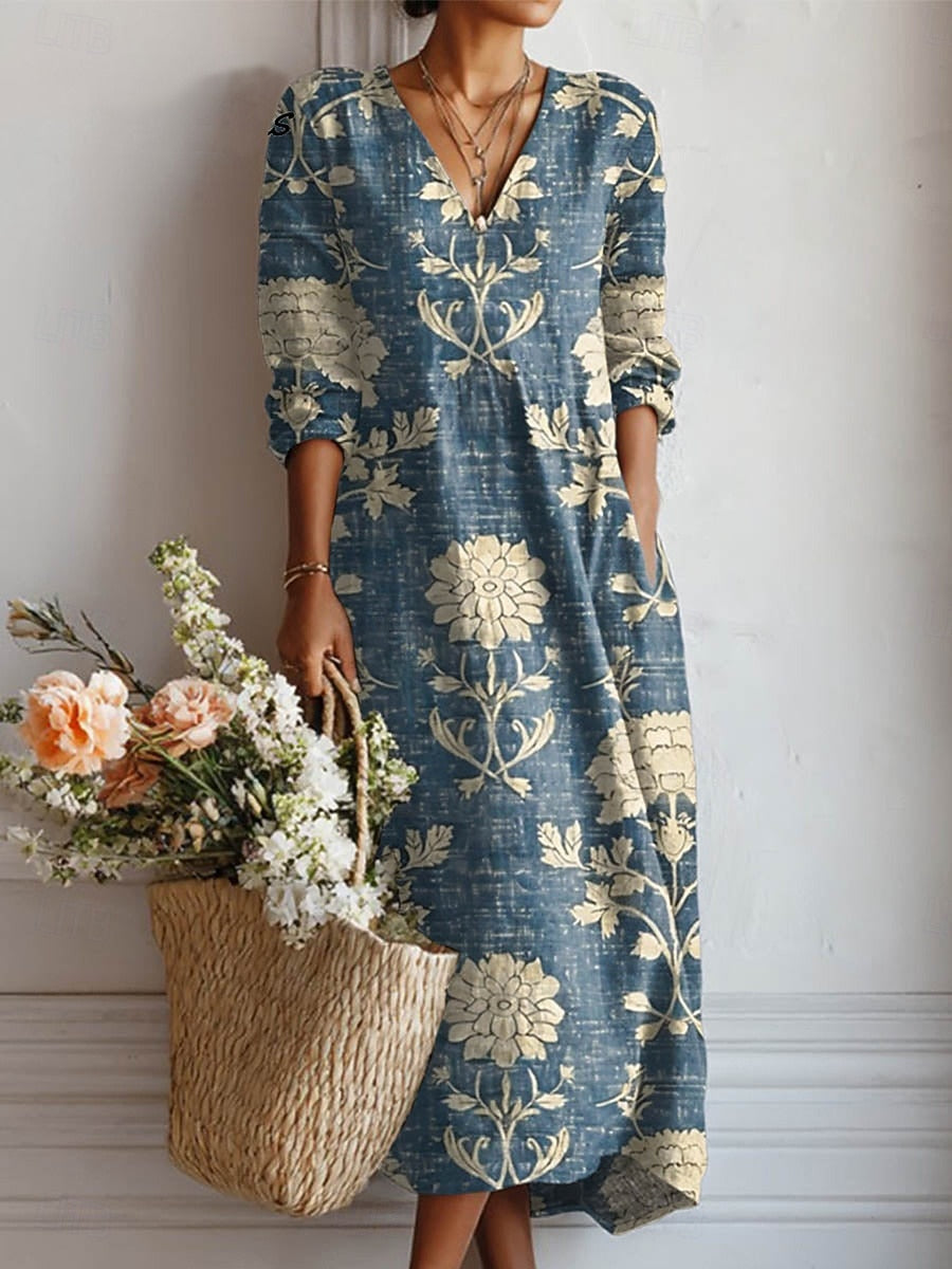 Women Casual Comfortable Everyday Dress with Pockets Relaxed Fit