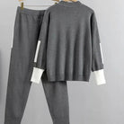 Women 2 Piece Knit Sweater Jogger Set - Image 2