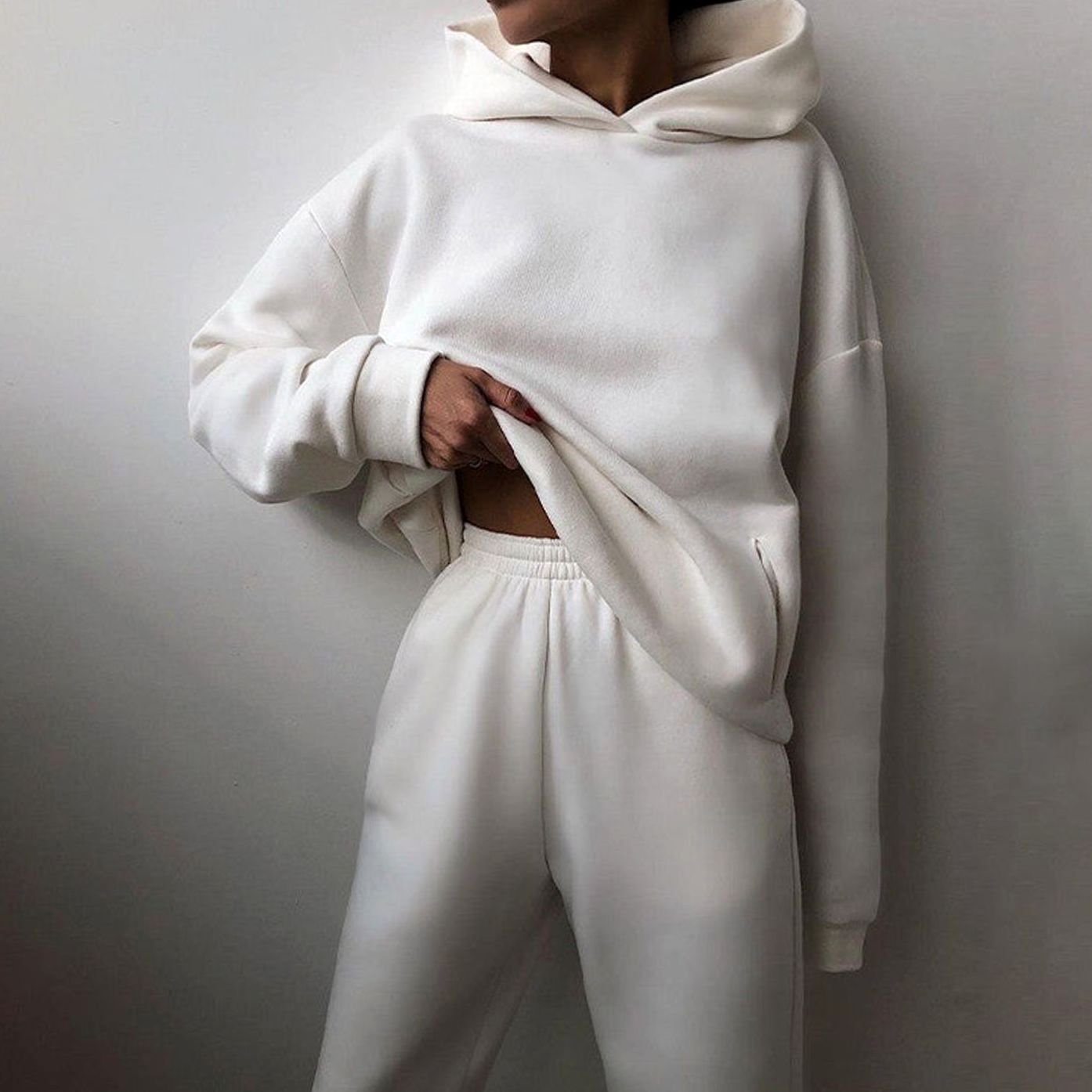 Women's Oversized Hoodie Jogger Set Two Piece Loungewear