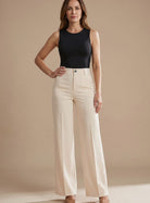 Women High Waist Wide Leg Pleated Dress Pants - Image 5