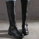Women's Orthopedic Leather Knee-High Buckle Boots - Image 7