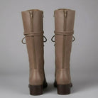 Women's Studded Lace-Up Block Heel Knee-High Boots - Image 7