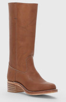 Women Genuine Leather Stacked Heel Knee High Boots - Image 10