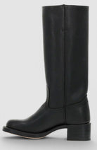 Women Genuine Leather Stacked Heel Knee High Boots - Image 14