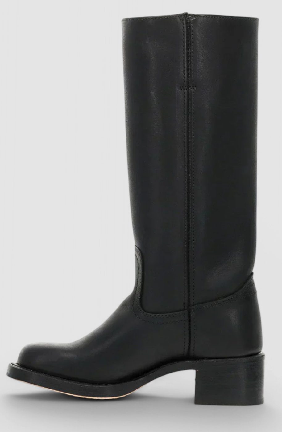 Women Genuine Leather Stacked Heel Knee High Boots - Image 14