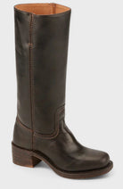 Women Genuine Leather Stacked Heel Knee High Boots - Image 17