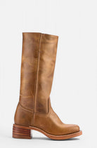 Women Genuine Leather Stacked Heel Knee High Boots - Image 20