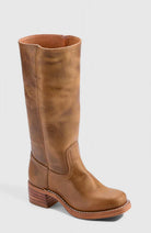 Women Genuine Leather Stacked Heel Knee High Boots - Image 21
