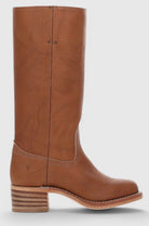 Women Genuine Leather Stacked Heel Knee High Boots - Image 9
