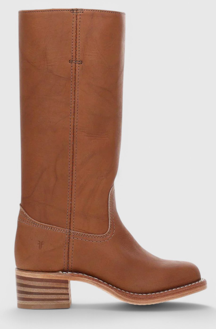 Women Genuine Leather Stacked Heel Knee High Boots - Image 9