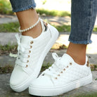 Women's Quilted Orthopedic Lace-Up Platform Sneakers - Image 2