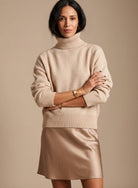 Women Oversized Knit Turtleneck Pullover Sweater - Image 2
