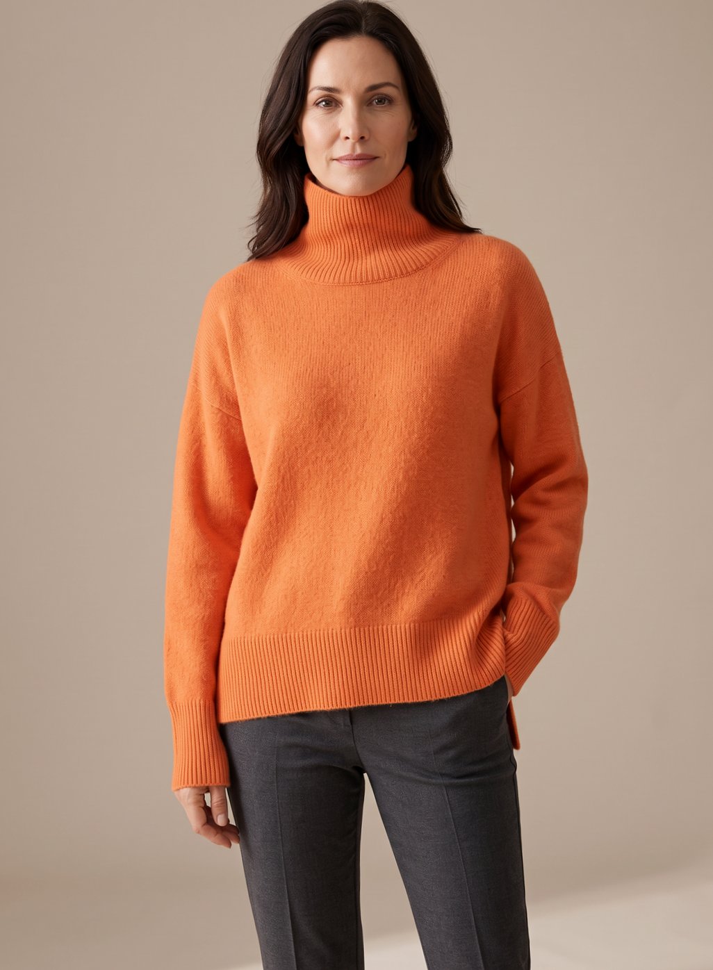 Women Oversized Knit Turtleneck Pullover Sweater - Image 4