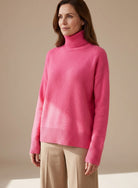 Women Oversized Knit Turtleneck Pullover Sweater - Image 5