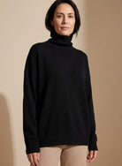Women Oversized Knit Turtleneck Pullover Sweater - Image 7