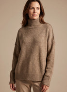 Women 2 Piece Knit Lounge Set Oversized Turtleneck Wide Leg - Image 4