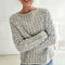 Damenpullover mit lockerer Passform, grobem Strick und Rundhalsausschnitt