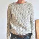 Women's Relaxed Fit Chunky Knit Crew Neck Pullover Sweater - Image 2
