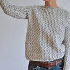 Women's Relaxed Fit Chunky Knit Crew Neck Pullover Sweater - Image 4
