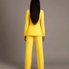 Women Tailored Single Button Blazer Wide Leg Pant Suit Set - Image 18