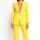 Women 2 Piece Tailored Blazer Wide-Leg Pants Suit Set - Image 5