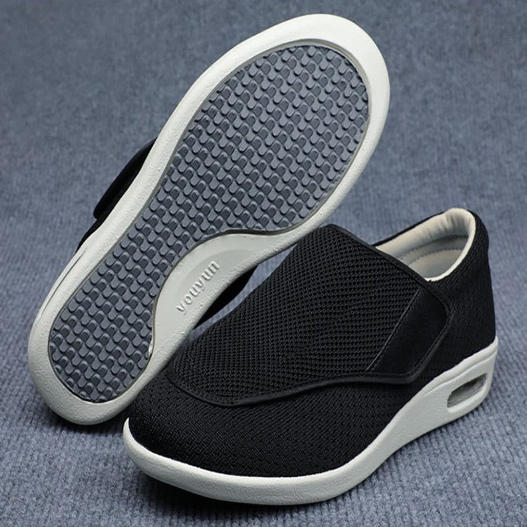 Women Wide Fit Mesh Slip On Shoes Adjustable Strap Air Cushion - Image 4