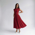 Women Sleeveless Fit and Flare Midi Dress Wedding Guest - Image 7